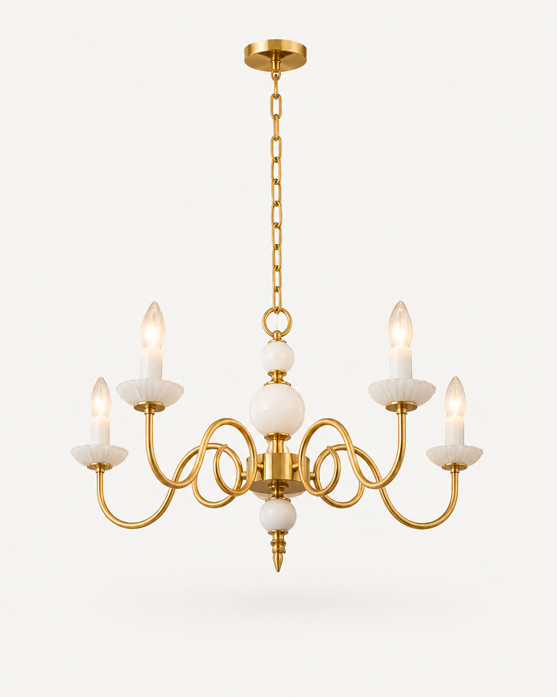 Lustre suspension vintage à perles