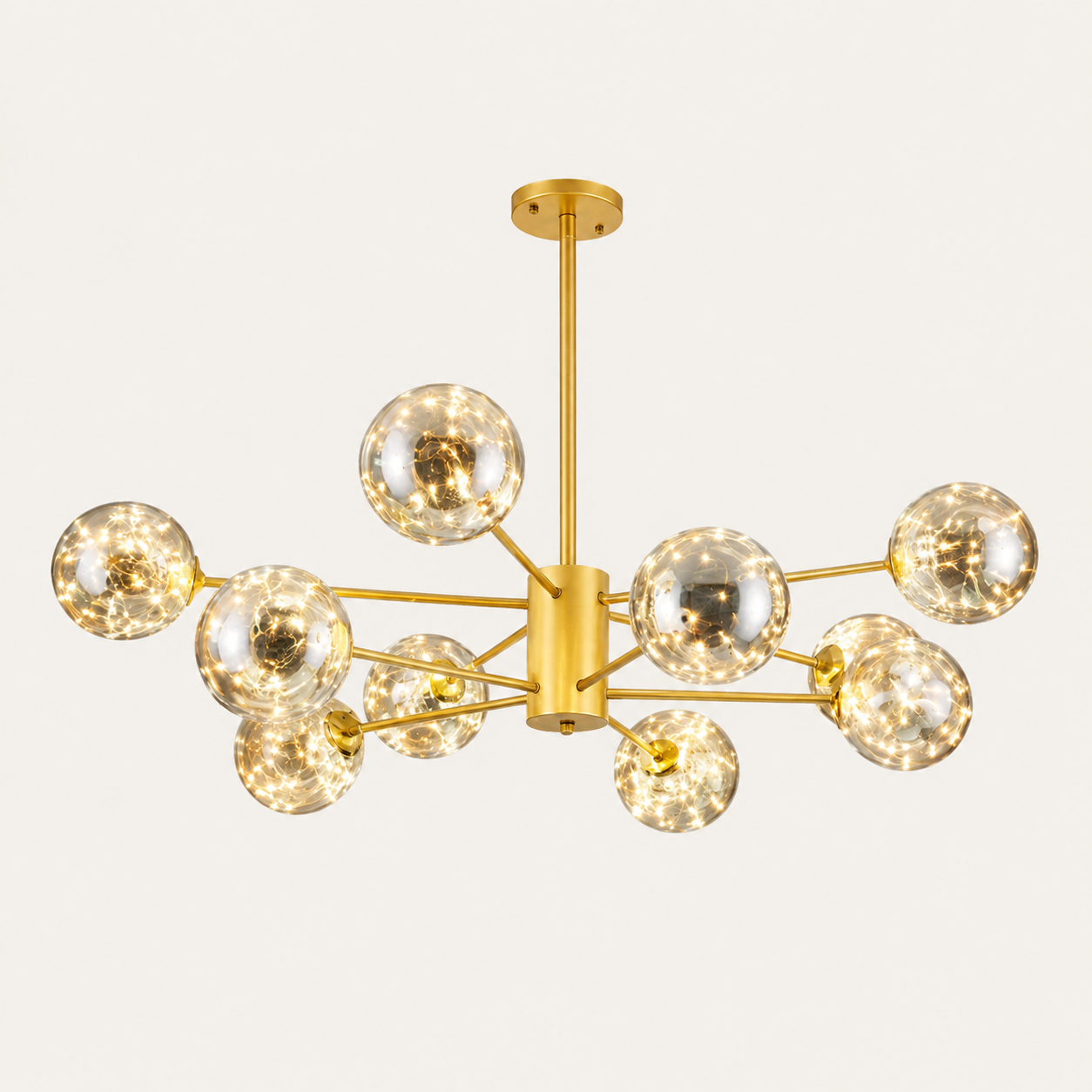 Lustre suspension moderne 10 boules