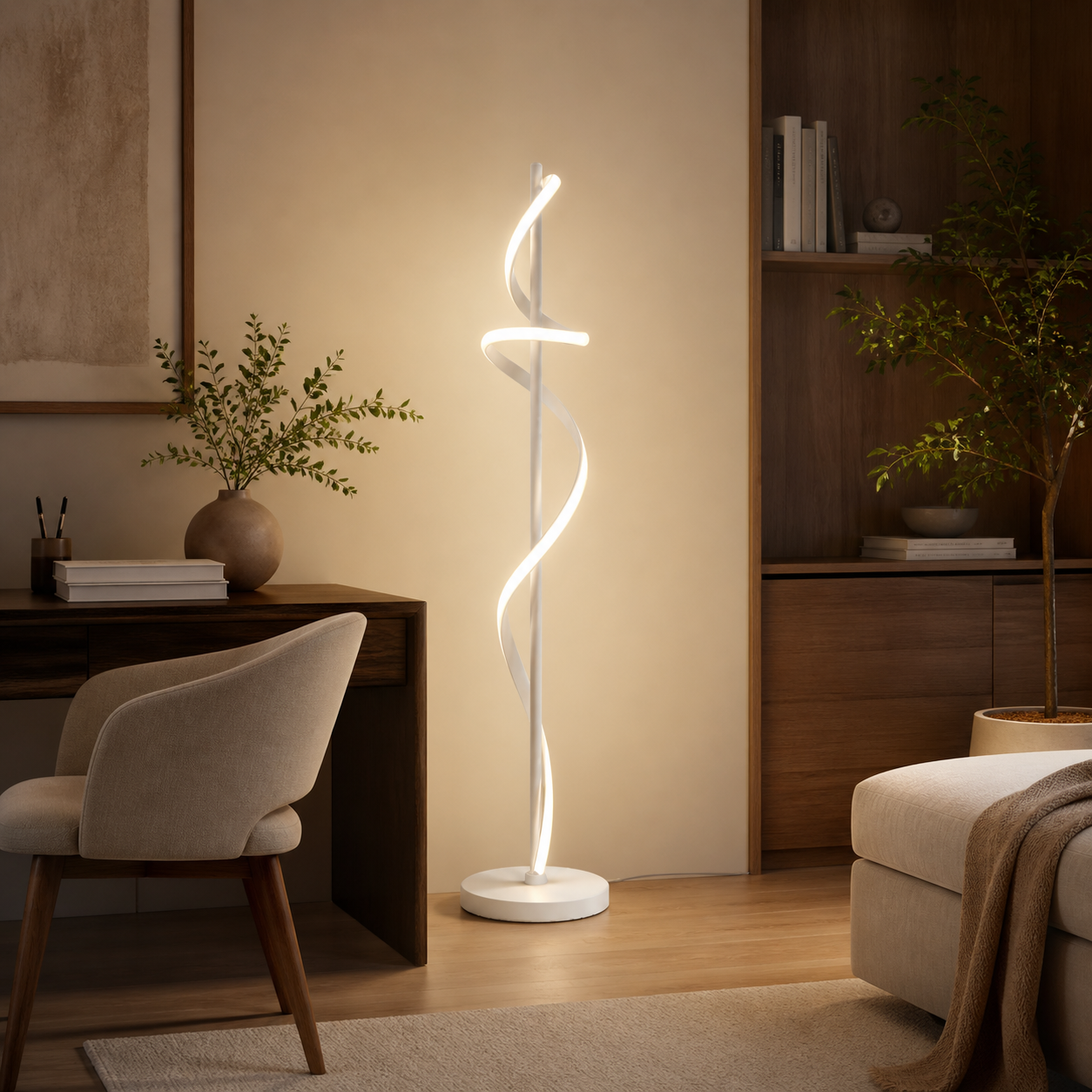 Lampadaire LED Spirale 140 cm