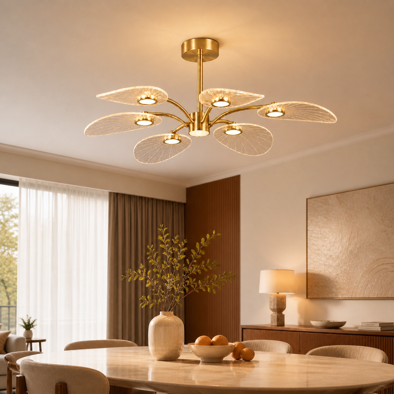 Plafonnier LED lotus