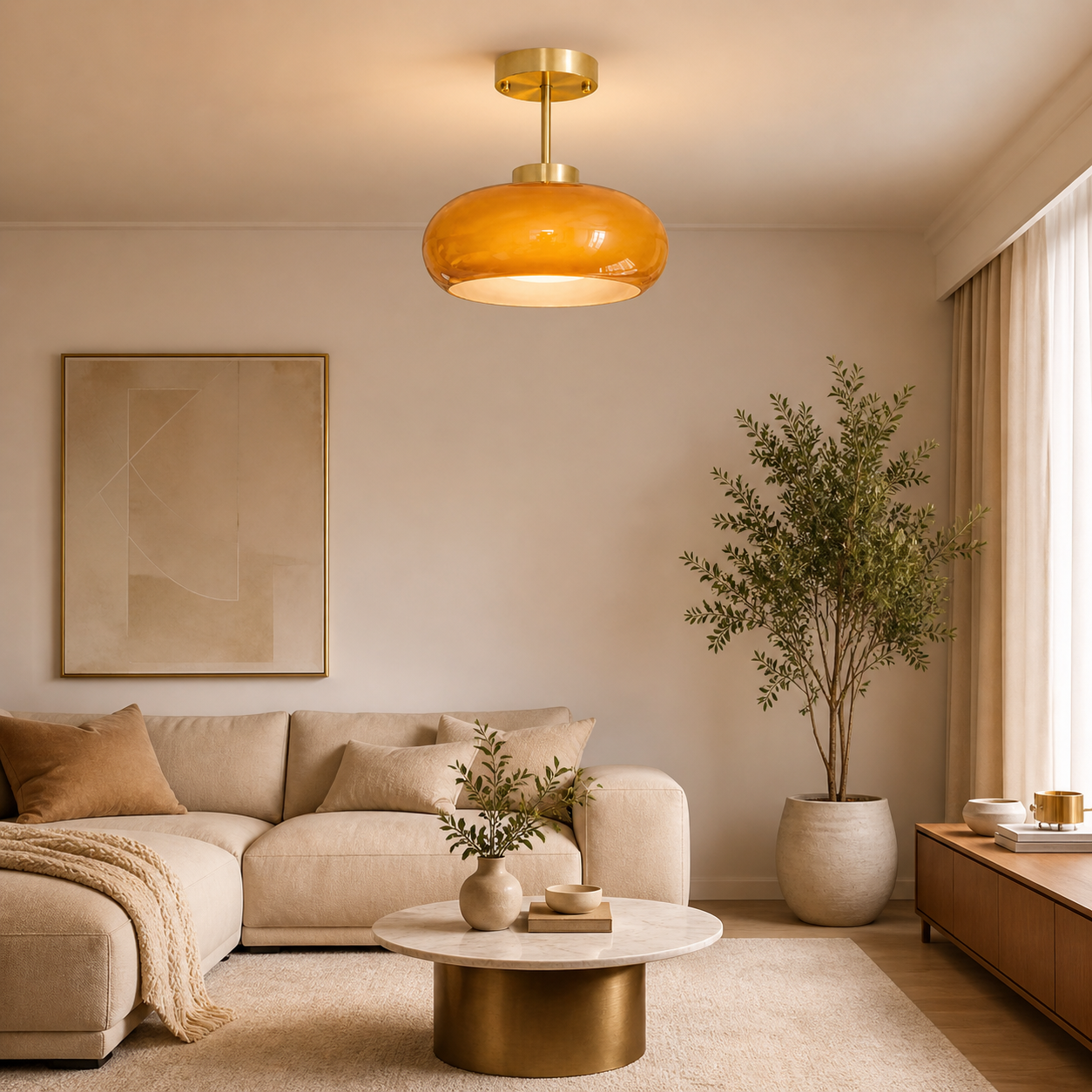 Suspension LED en verre pour intérieur