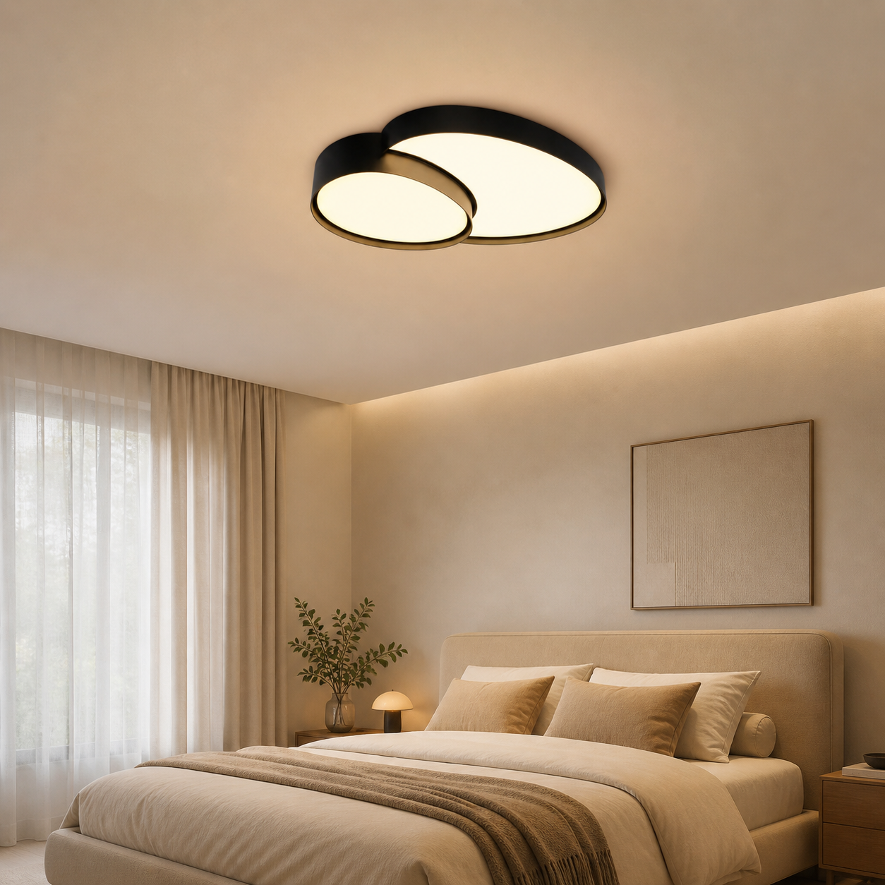 Plafonnier LED moderne 50 cm