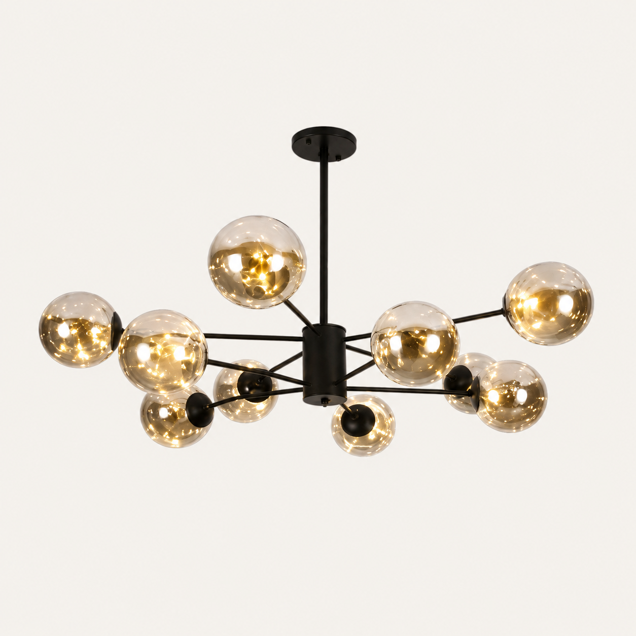 Lustre suspension moderne 10 boules