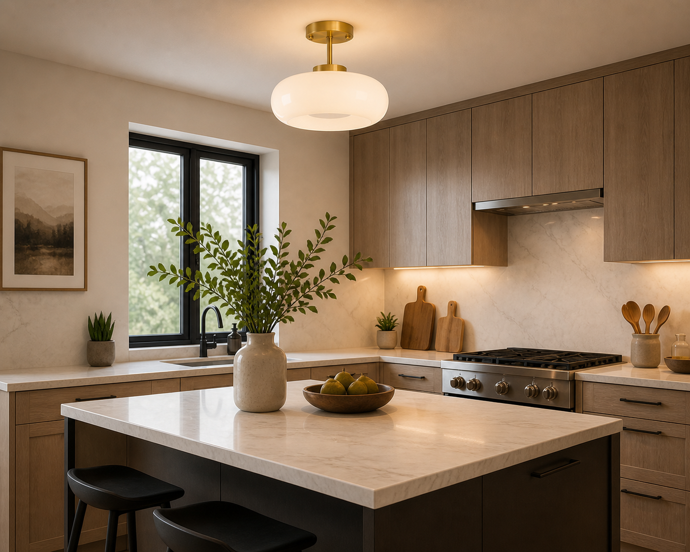 Suspension LED en verre pour intérieur
