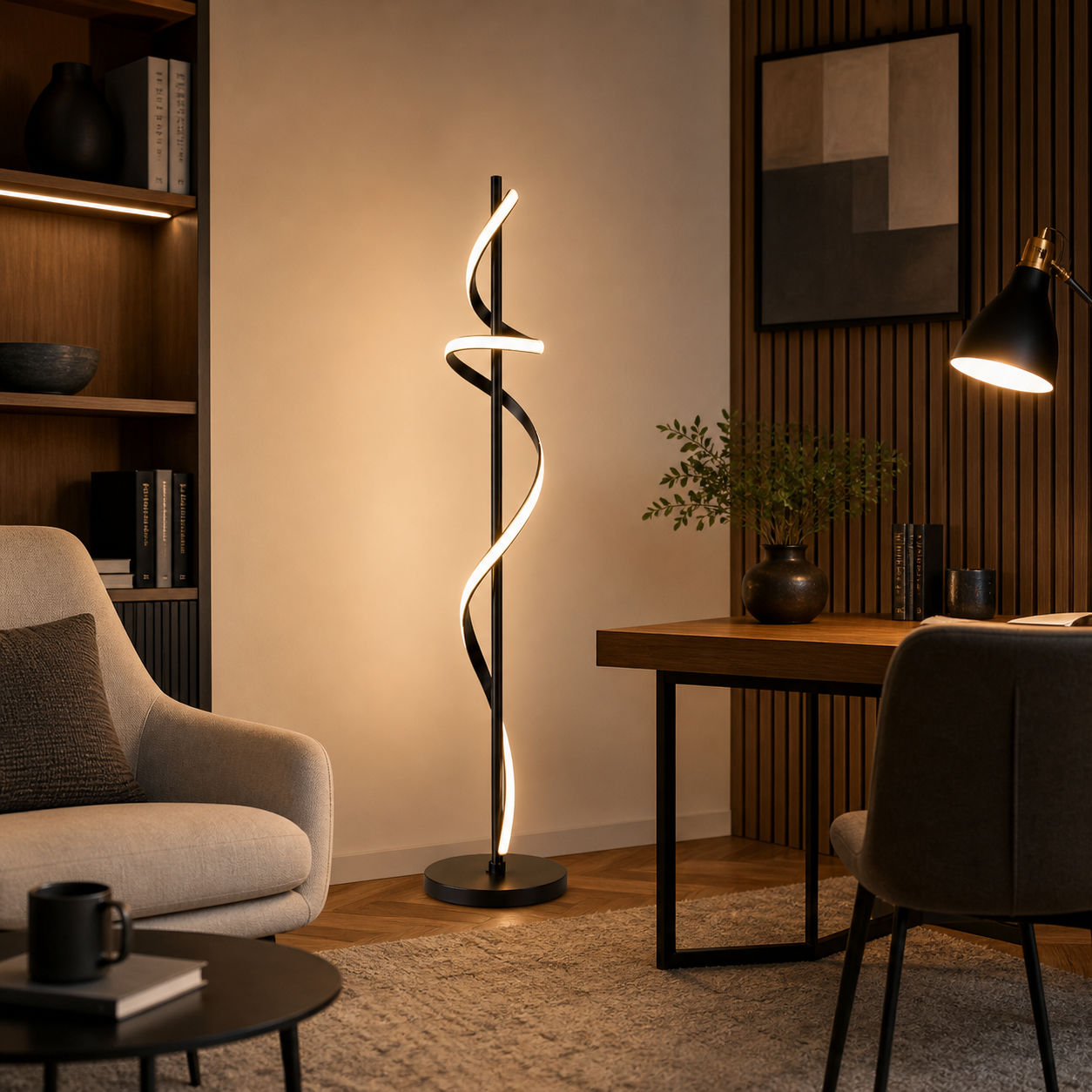 Lampadaire LED Spirale 140 cm