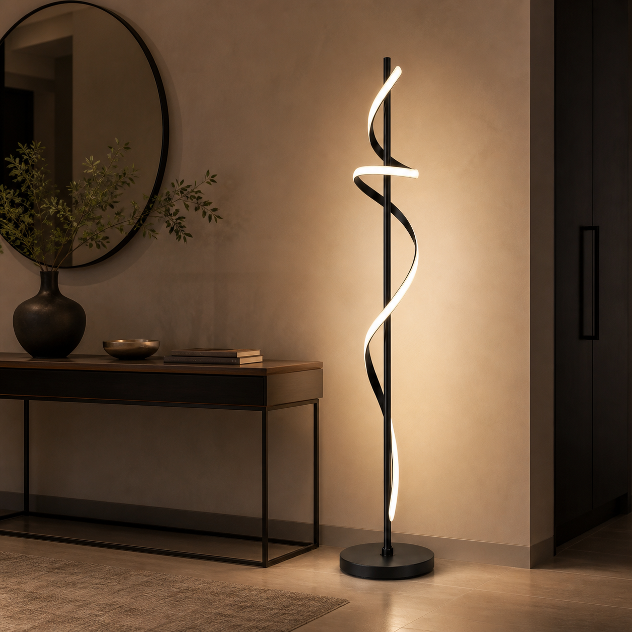 Lampadaire LED Spirale 140 cm