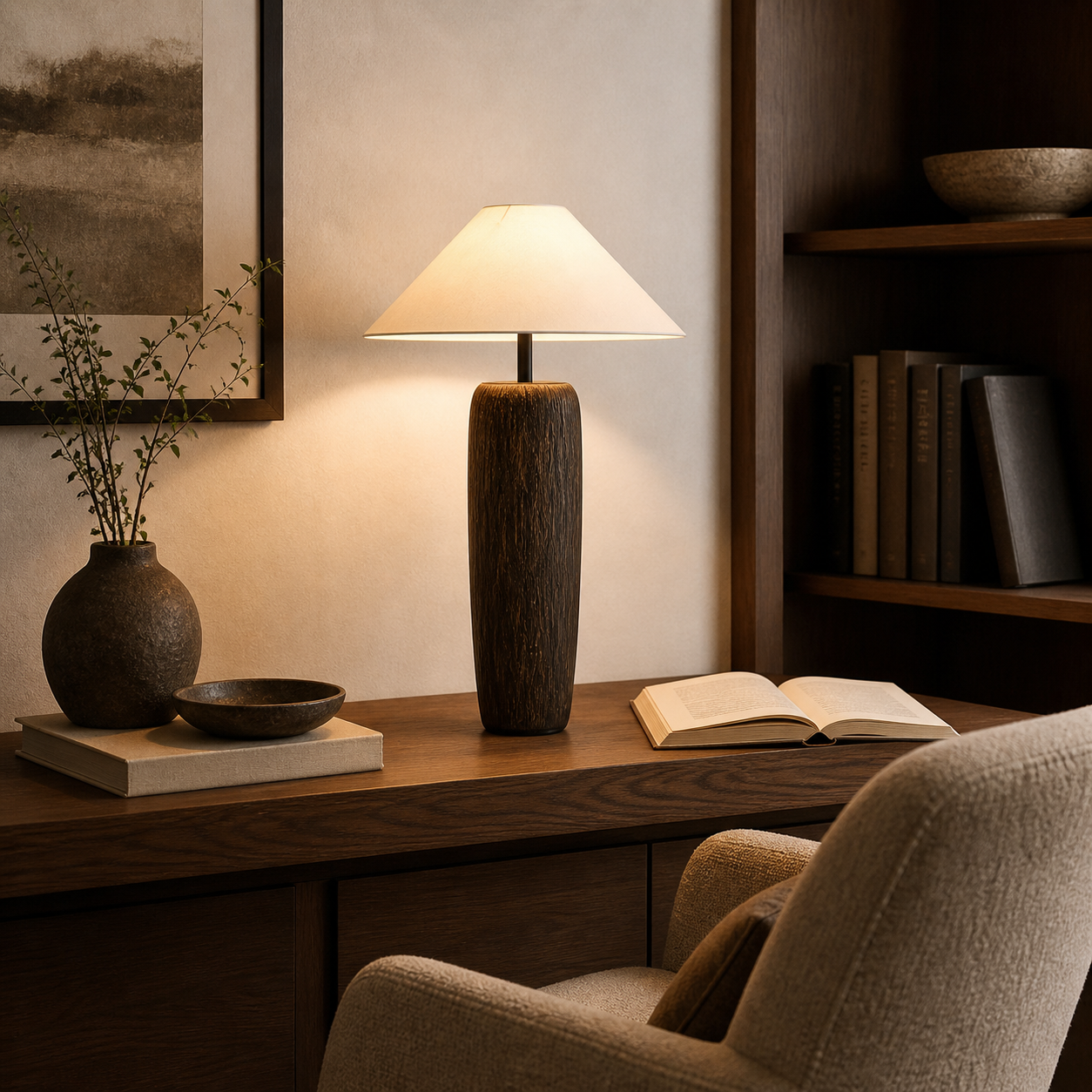 Lampadaire à Poser avec abat jour