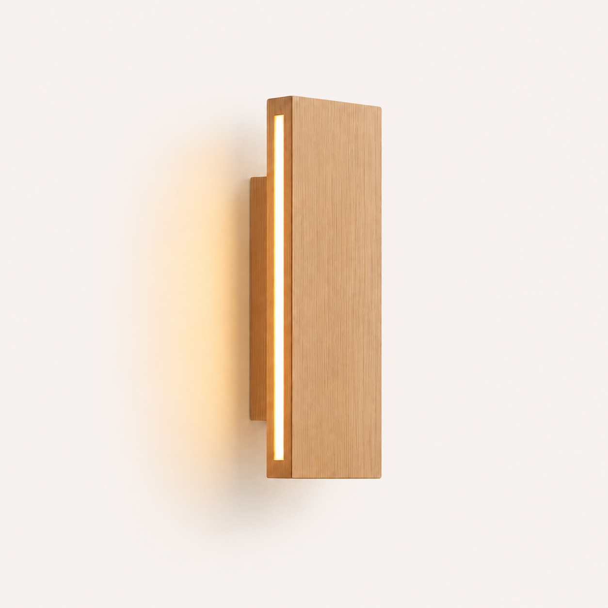 Applique Murale LED en Bois Massif — Design Naturel Japonais