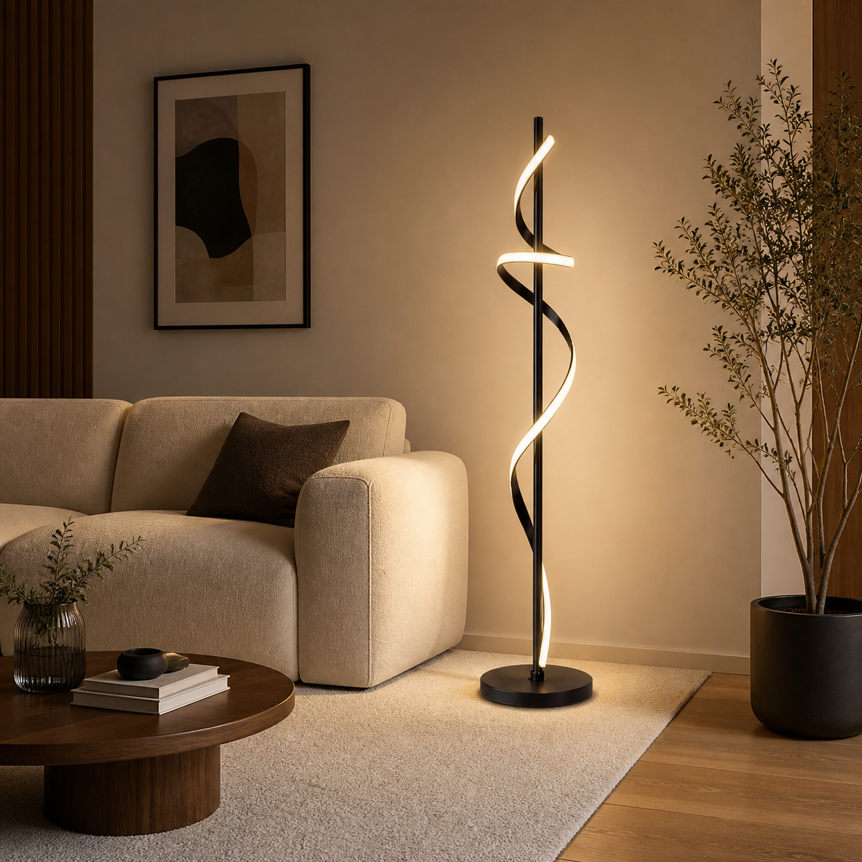 Lampadaire LED Spirale 140 cm