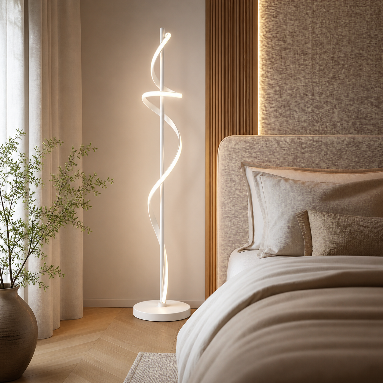 Lampadaire LED Spirale 140 cm