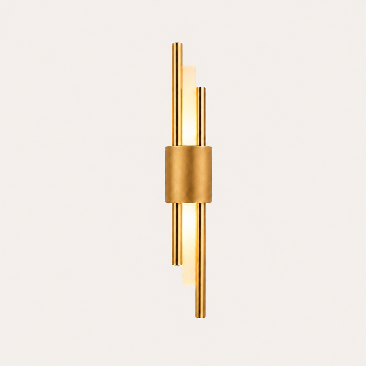 Applique Murale LED Moderne en Laiton — Design Vertical Premium
