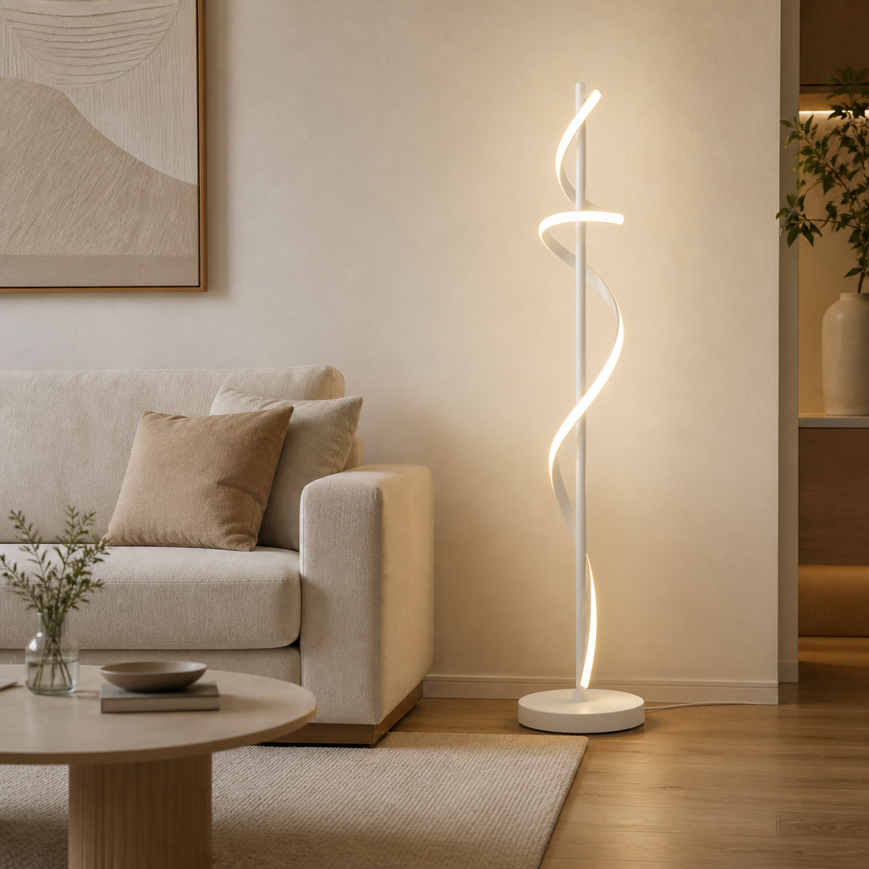 Lampadaire LED Spirale 140 cm