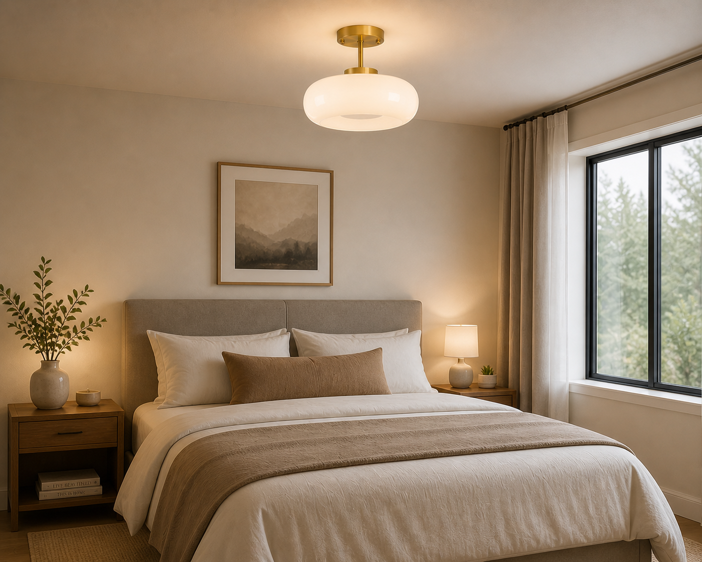 Suspension LED en verre pour intérieur