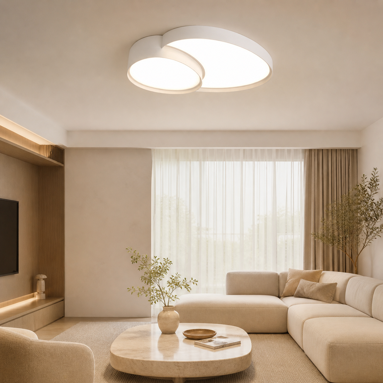 Plafonnier LED moderne 50 cm